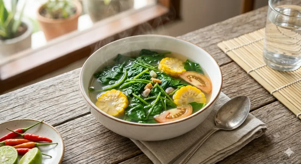 Apakah Sayur Bayam Boleh Dipanaskan Lagi? Ini Penjelasannya! Sayur bayam bening segar dalam mangkuk yang baru matang boleh dipanaskan lagi?