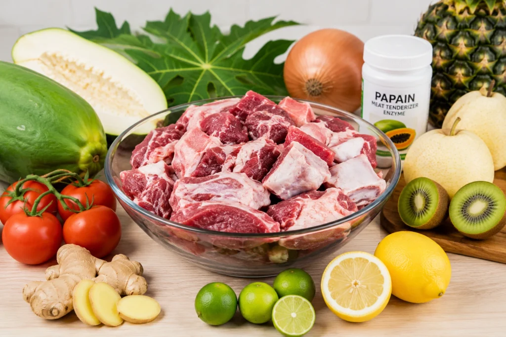 bahan alami pengempuk daging