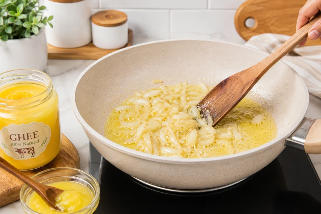memasak menggunakan ghee