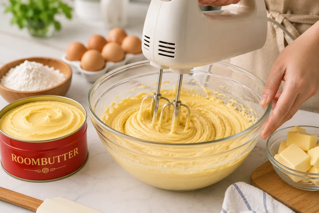membuat kue dengan roombutter