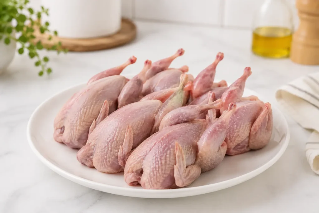Daging burung puyuh yang paling banyak diternakkan di Indonesia yaitu Coturnix japonica atau puyuh Jepang