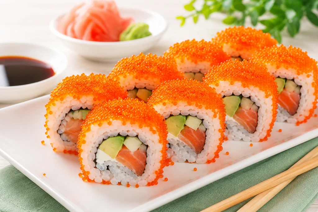tobiko pada sushi