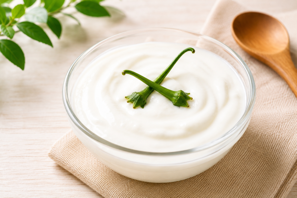 yogurt dengan tangkai cabai