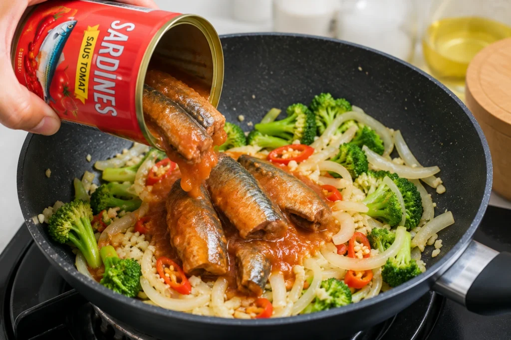 cara memasak sarden kaleng
