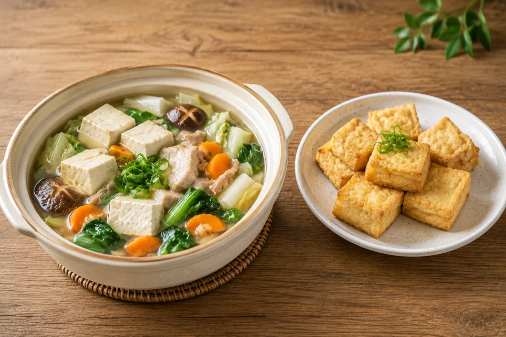 Apakah Tofu Sama dengan Tahu? Ini Faktanya mapo tofu dan tahu goreng
