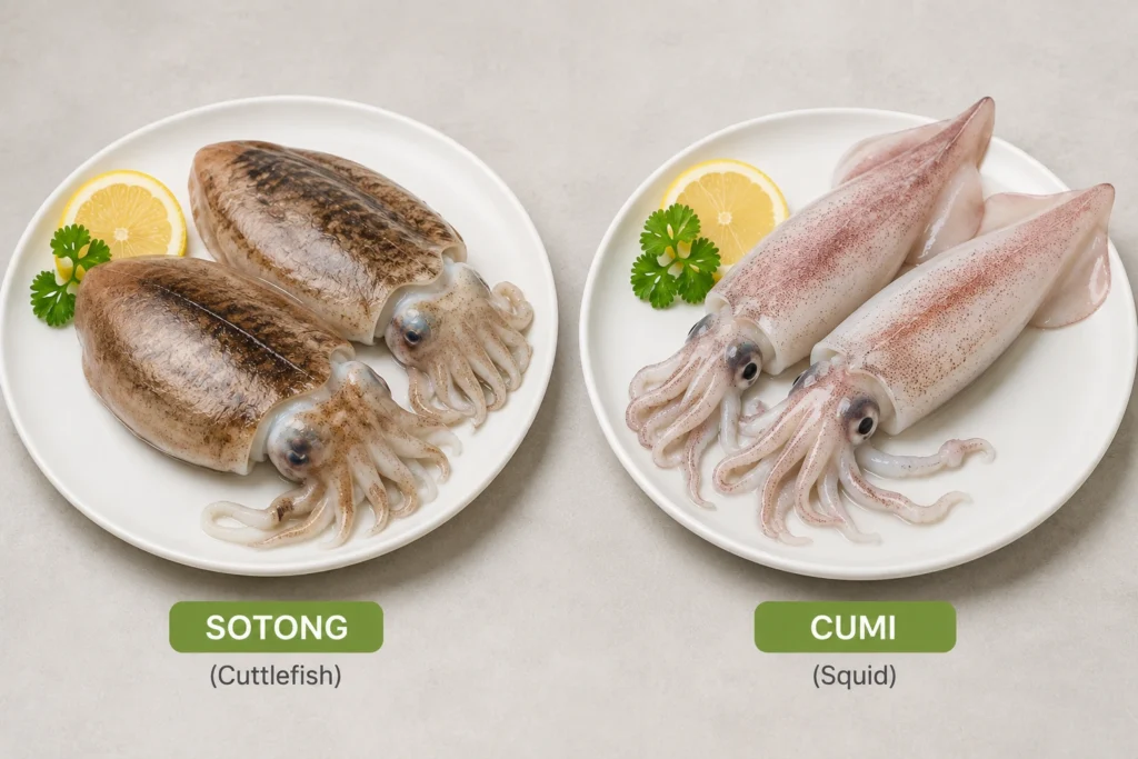 perbedaan sotong dan cumi perbedaan sotong dan cumi